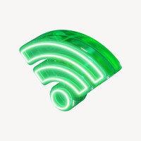 Wifi neon icon, digital remix design
