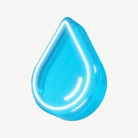 3D water drop element, digital remix psd