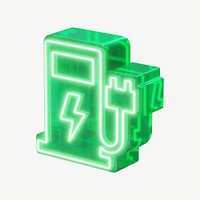 3D charging station element, digital remix psd