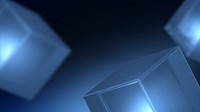3D cubics dark blue desktop wallpaper, digital remix