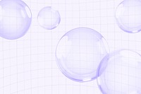 Purple bubbles grid background, digital remix psd