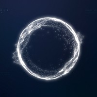 Digital sphere element, futuristic remix psd