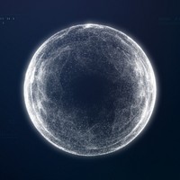 Digital sphere element, futuristic remix