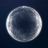 Digital sphere element, futuristic remix psd
