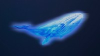 Whale sealife, blue digital remix