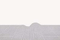 Off-white wireframe landscape background, retro-futuristic