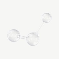 3D transparent molecule, science technology psd