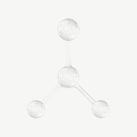 3D transparent molecule, science technology psd