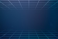 Dark blue gradient synthwave background, retro-futuristic