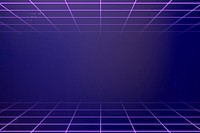 3D retro-futuristic wireframe purple background