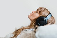 Woman listening to music