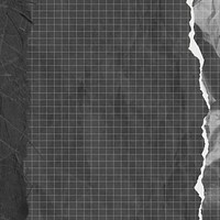 Black grid background, ripped paper border design