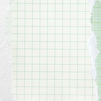 Green grid background, ripped paper border design