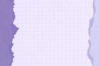 Purple grid background, ripped paper border design