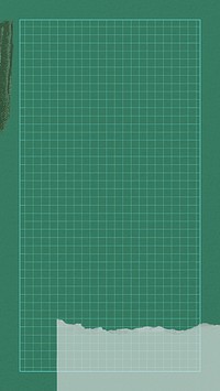 Grid green mobile wallpaper, ripped paper collage element