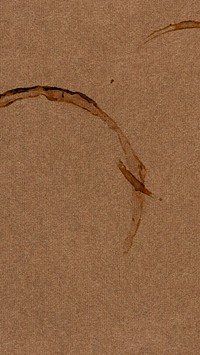 Coffee cup stain iPhone wallpaper, brown paper background