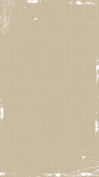 Brown grid pattern mobile wallpaper, ink stain border