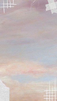 Aesthetic pastel sky mobile wallpaper, abstract border