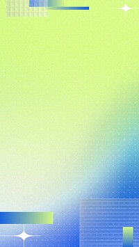 Green gradient  phone wallpaper, abstract geometric background