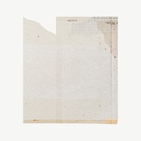 Grunge beige ripped notepaper psd