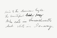 Vintage cursive writing, calligraphy element  psd