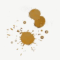 Coffee drop stain element psd