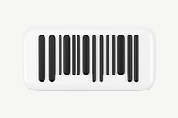 3D barcode, collage element psd