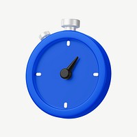 3D stopwatch, collage element psd