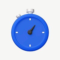 3D stopwatch, collage element psd