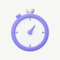 3D stopwatch, collage element psd