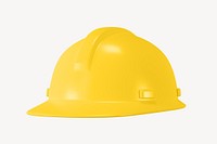 3D yellow safety helmet