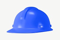 3D blue safety helmet, collage element psd