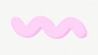 3D pink wavy shape psd