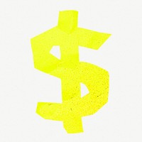 Yellow dollar sign psd