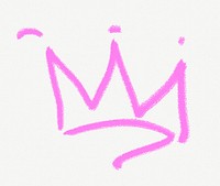 Doodle pink crown psd