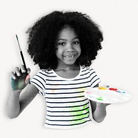 Artistic black girl psd