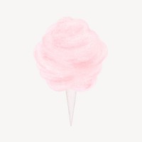 Pink cotton candy, dessert illustration