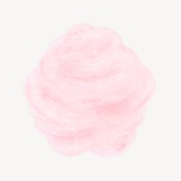 Pink cotton candy, dessert illustration