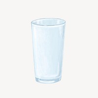 Water glass, kitchenware illustration