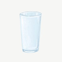 Water glass collage element psd