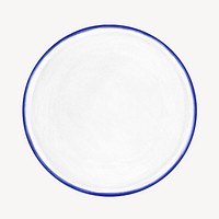 White porcelain dish, kitchenware illustration