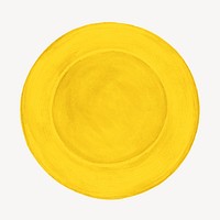 Yellow plate kitchenware illustration