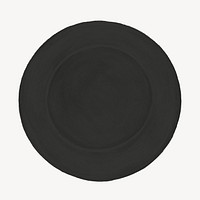 Black plate kitchenware  illustration