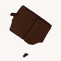 Dark chocolate bar, dessert illustration