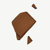 Chocolate bar, dessert collage element psd