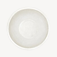 White bowl kitchenware illustration