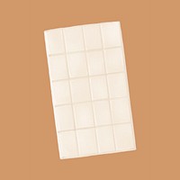 White chocolate bar, dessert collage element psd