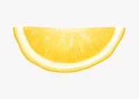 Lemon slice fruit, healthy food illustration