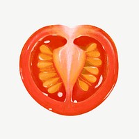 Tomato vegetable, healthy food collage element psd