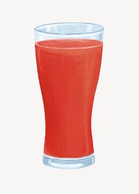 Watermelon juice, healthy drink illustration